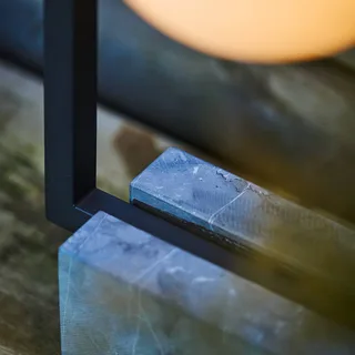 Stanley buiten-tafellamp, zandzwart van By Rydéns in Zandzwart, Opaal – productfoto 2 van 2