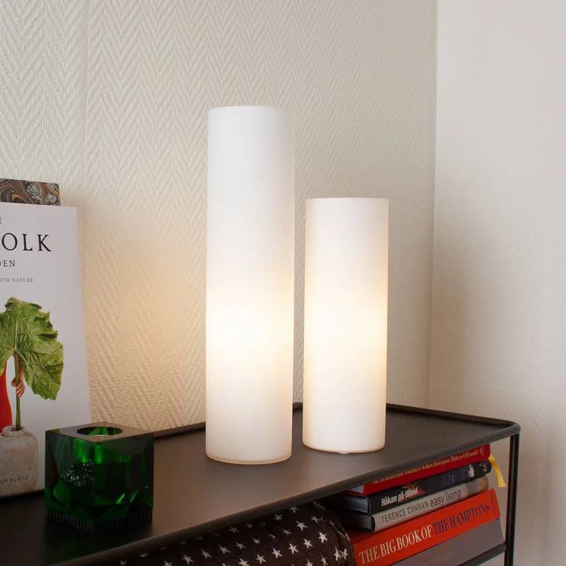 tafellamp Flake, hoogte 40 cm, glas, E27 de By Rydéns en Blanc – photo du produit