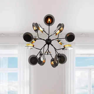 Turno hanglamp, zwart 18-lamps by By Rydéns in Mat zwart – product photo 1 of 2