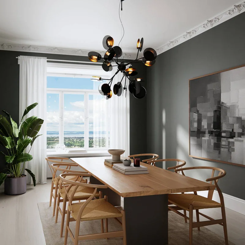 Turno hanglamp, zwart 18-lamps by By Rydéns in Mat zwart – product photo 2 of 2