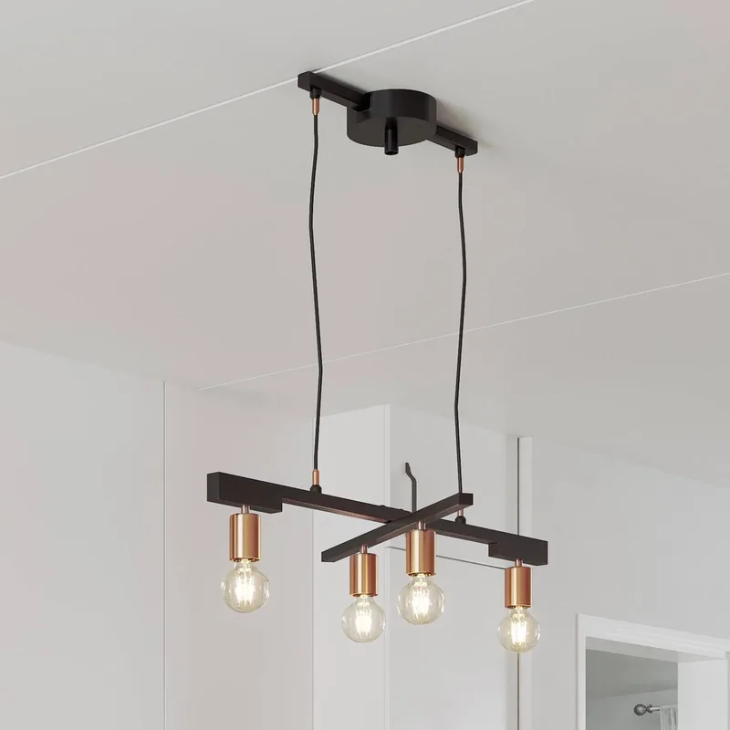 Zeona hanglamp, 4-lamps von By Rydéns in Zandzwart – Produktfoto