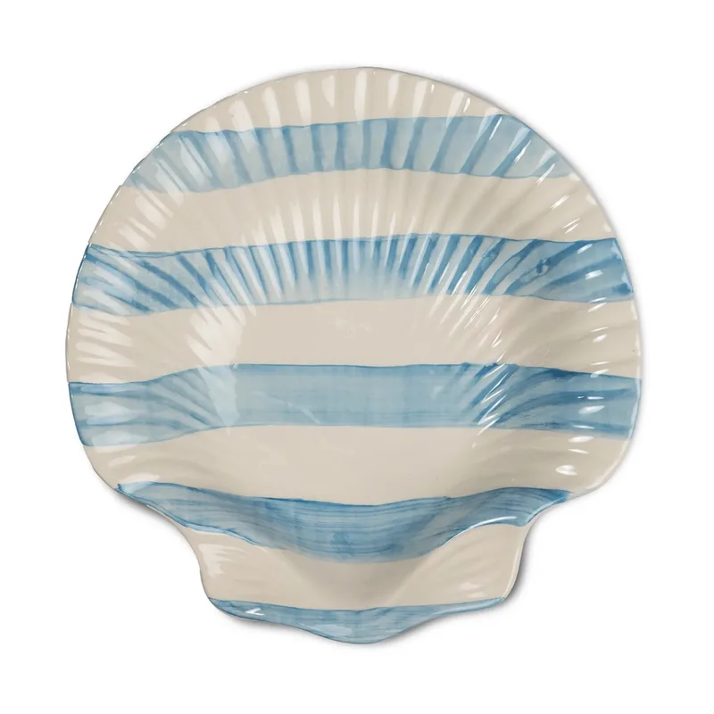 Armona stripe Teller 23,5x23,5 cm Hellblau-weiß by Byon – product photo