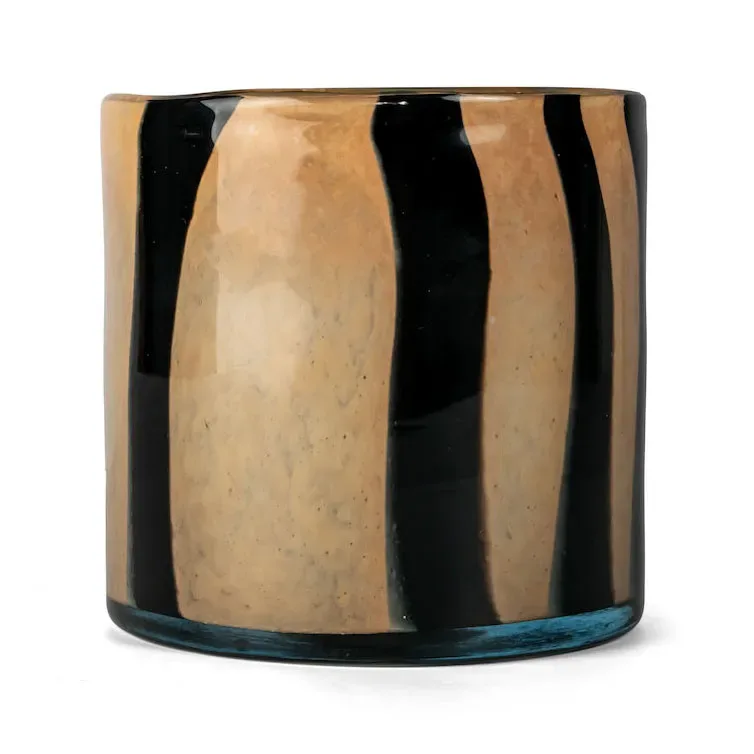 Calore Windlicht-Vase M Ø15cm Black-beige de Byon – photo du produit