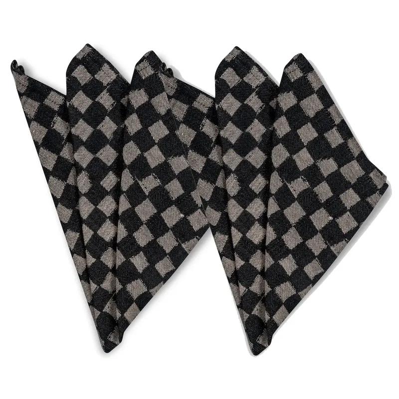 Checki Stoffserviette 2er Pack Schwarz by Byon – product photo