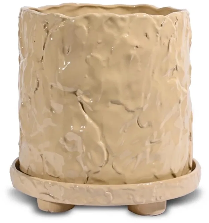 Emma Widell Muddy bloempot met schaal D23cm von Byon in Beige – Produktfoto