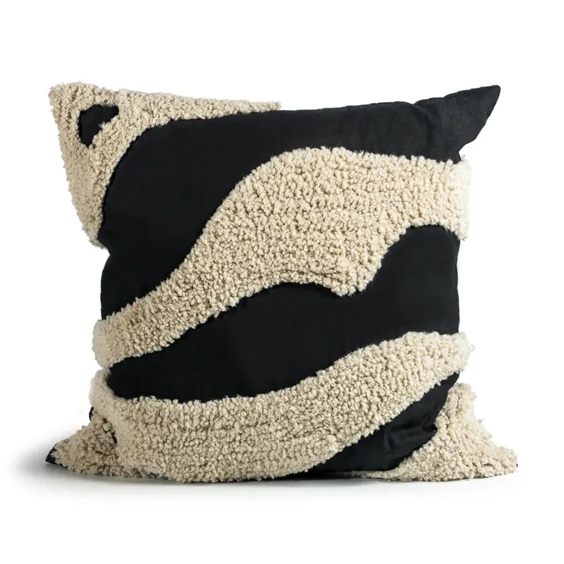 Fluffy Kissen 50 x 50cm Black-beige by Byon – product photo