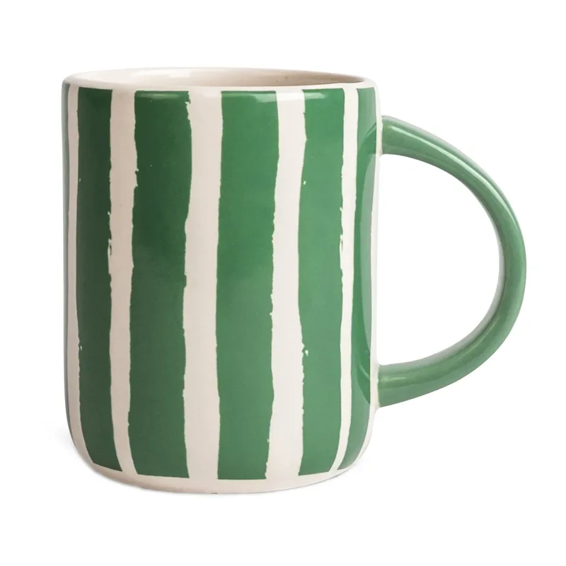 Liz Tasse stripe 28 cl Grün-Weiß van Byon – productfoto