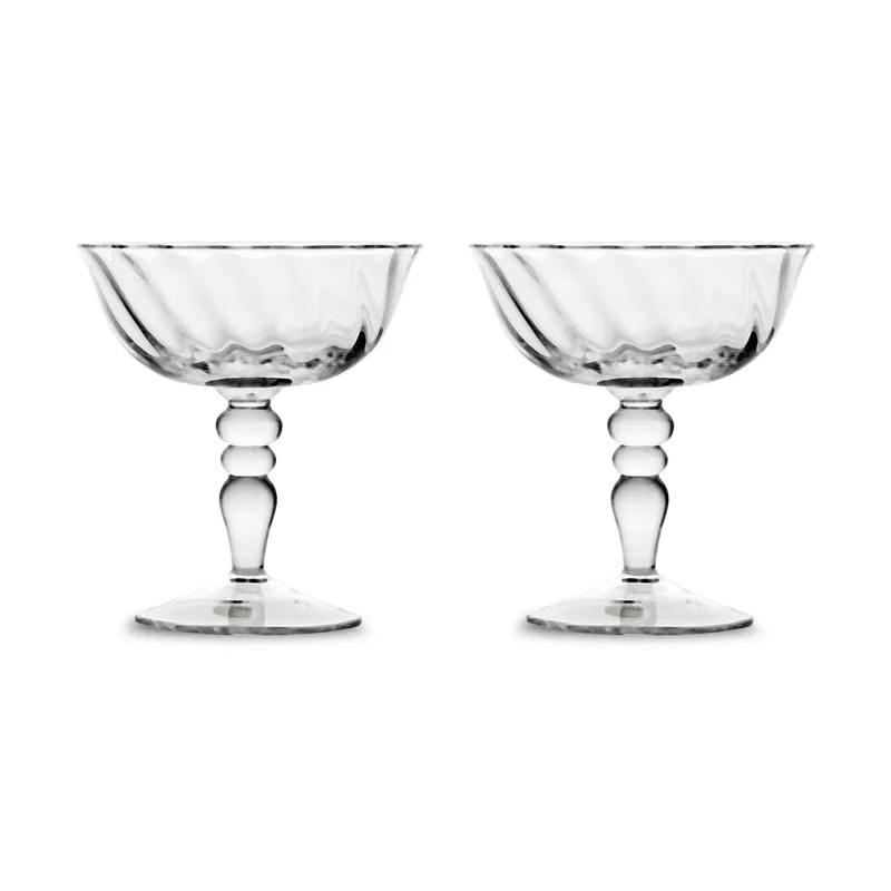 Opacity italienisches Champagnerglas 15 cl 2er-Pack Klar från Byon – produktbild