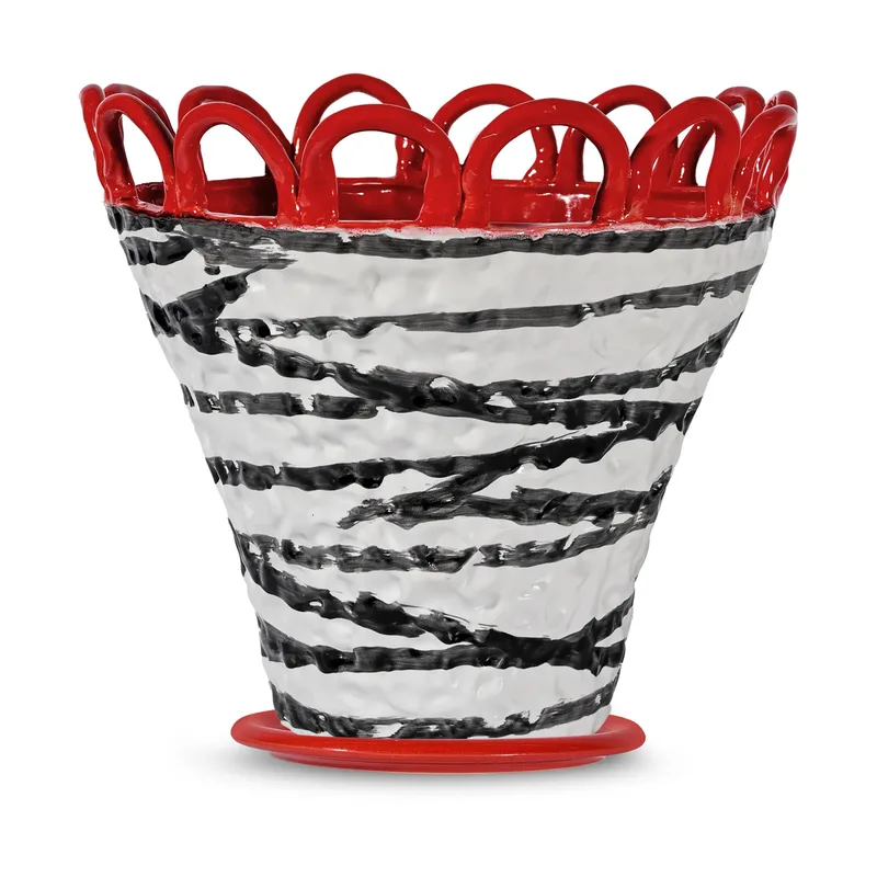 Patty Topf L Ø30 cm Zebra-rot by Byon – product photo