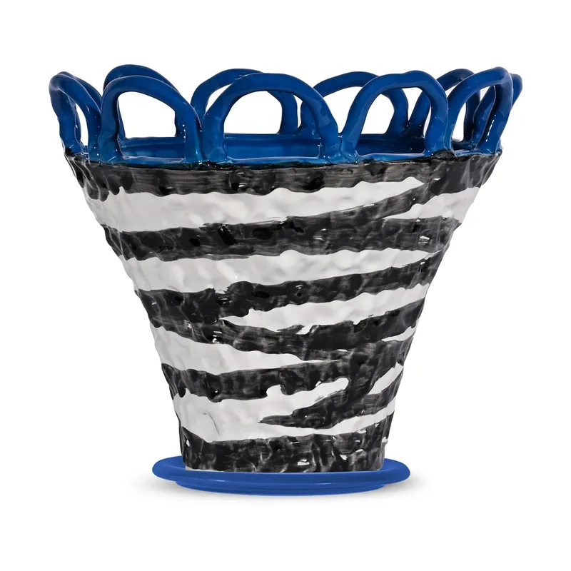 Patty Topf S Ø25 cm Zebra-blau by Byon – product photo
