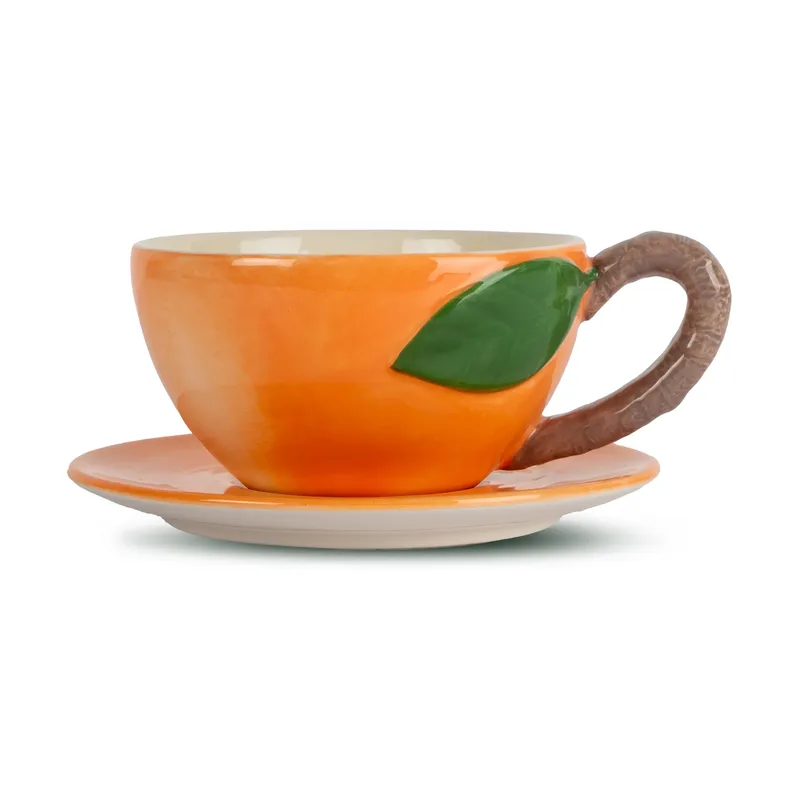 Peach Tasse mit Untertasse Orange by Byon – product photo
