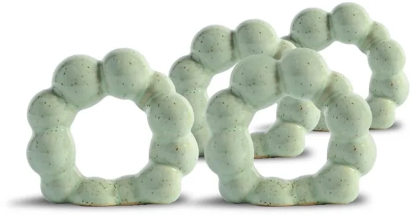 Porto servetring set van 4 minty green by Byon in Groen – product photo
