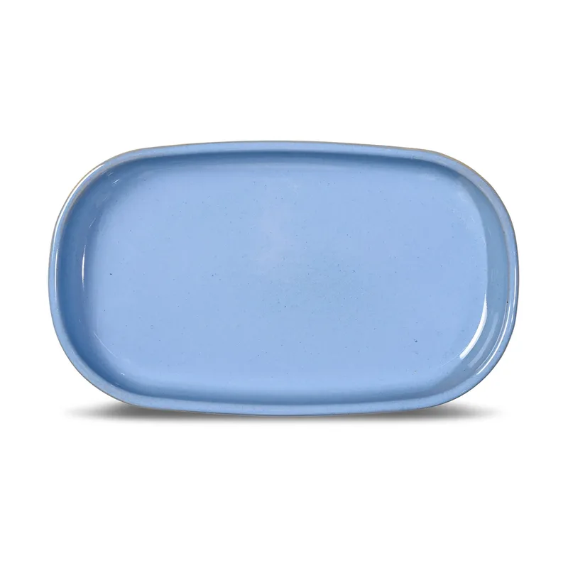 Porto Servierplatte 18x30 cm Hellblau van Byon – productfoto