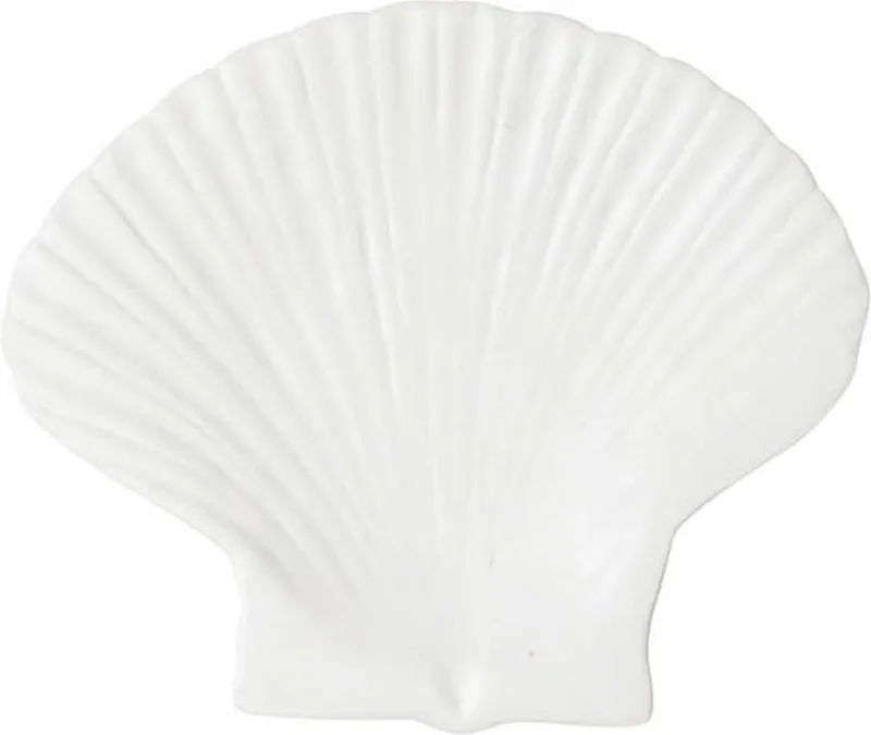 Schelp Bord Middel, Porselein de Byon en Wit – photo du produit