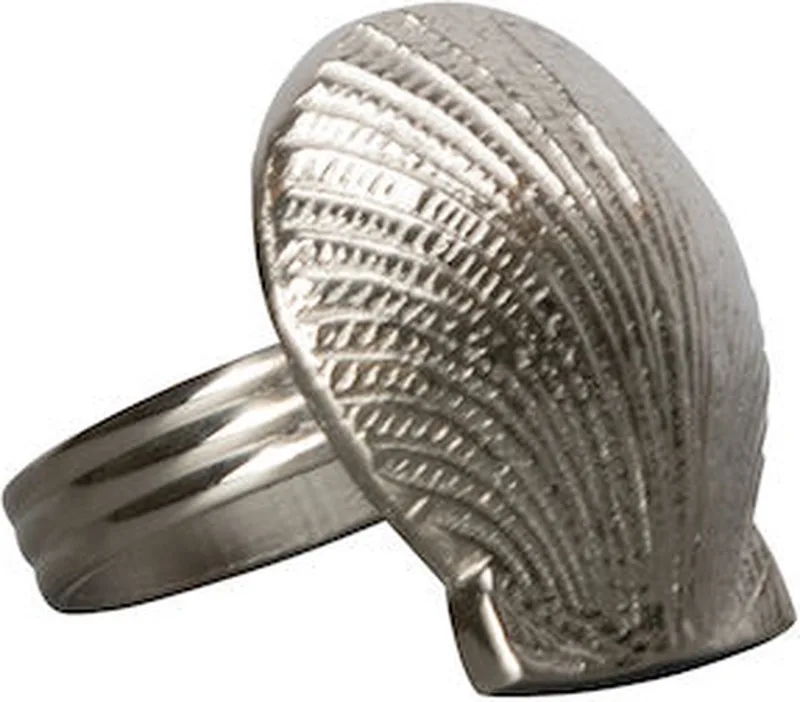 Servetring Schelp von Byon in Zilver – Produktfoto