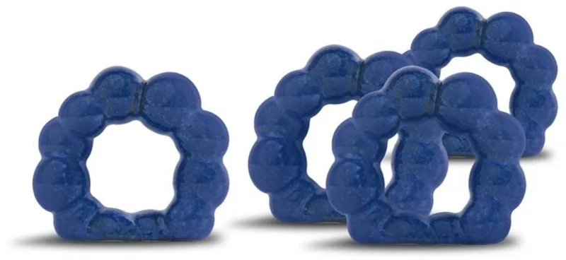 Servetringen Porto Blue (set van 4) - Servetringen by Byon in Blauw – product photo