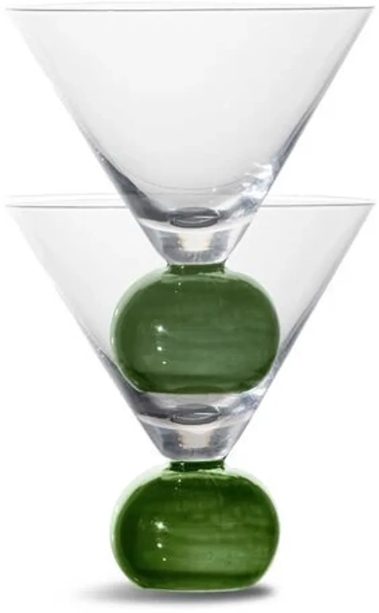 Spice glas set van 2 24cl clear / donkergroen de Byon en Groen – photo du produit