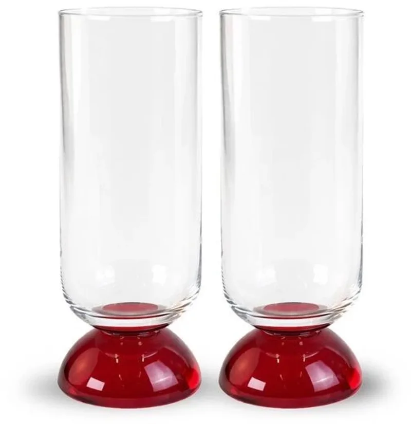 Spice hoog glas set van 2 38cl clear de Byon en Rood – photo du produit