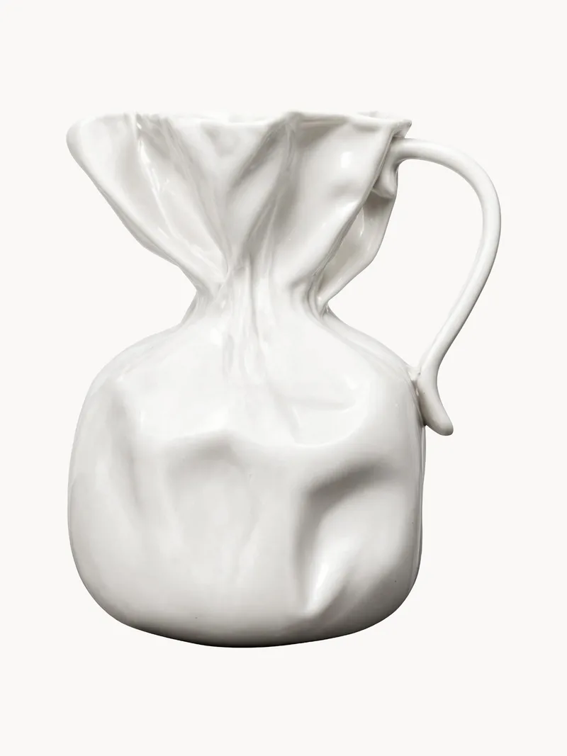 Vaas Crumple van porselein, H 26 cm by Byon – product photo