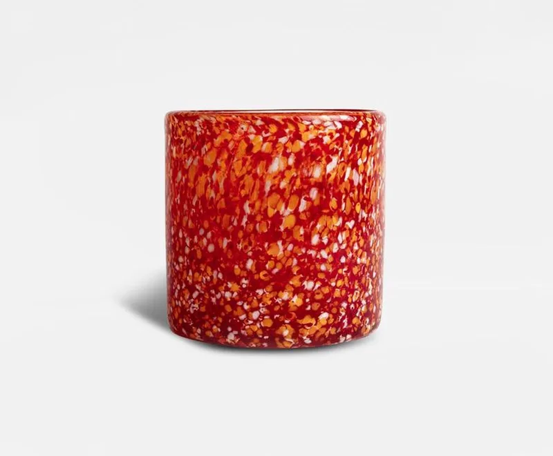 Vaas/Waxinelichthouder Calore M Rood/Oranje de Byon en Rood – photo du produit