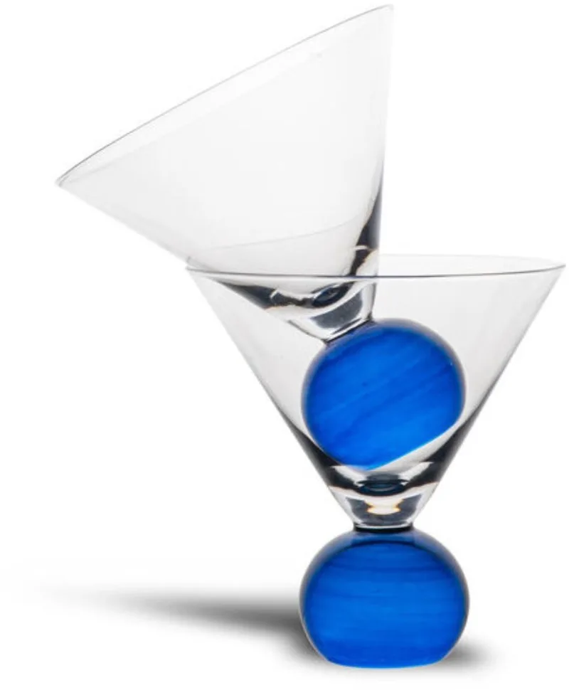 Waterglazen Spice Blue (set van 2) - Waterglazen by Byon in Transparant – product photo