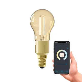 Smart E14 4,9W LED filament 1800-3000K von Calex in Gold – Produktfoto 3 von 3