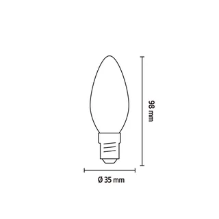 Smart E14 B35 kaars 4,9W 1800-3000K dimbaar van Calex in Goud – productfoto 2 van 5