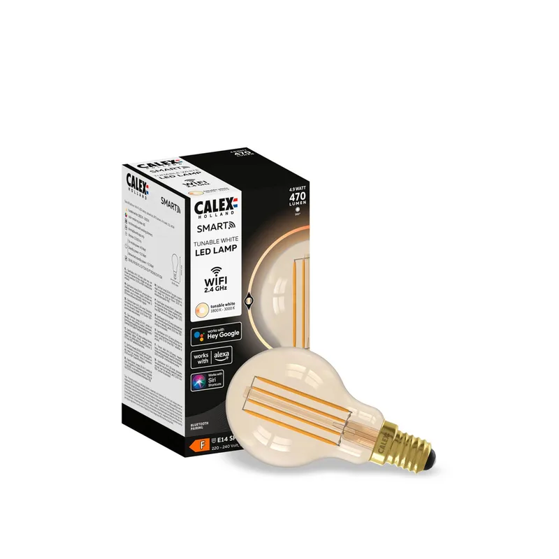 Smart E14 P45 4,5W 1800-3000K dimmer 2st de Calex en Or – photo du produit