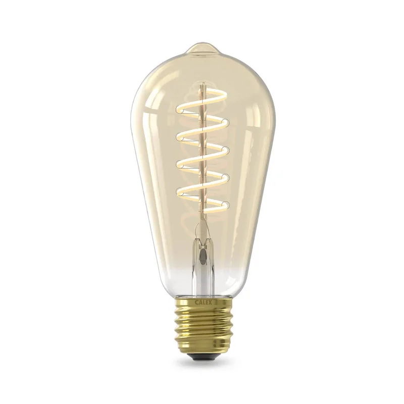 Smart LED E27 7W ST64 1800 - 3000 K Glödtråd från Calex i Guld – produktbild
