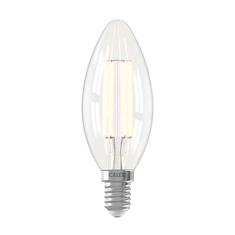 Smart LED lamp E14 B35 4,9W kaars 1800K-3000K van Calex in Transparant – productfoto