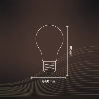 Smart LED-filamentpære E27 A60 7W Filament CCT fra Calex – produktbillede 3 af 5