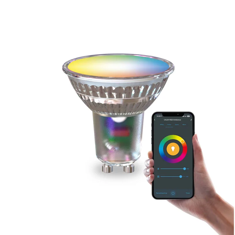 Smart LED-lampa Reflektor GU10 4,9W RGB CCT 5cm från Calex – produktbild