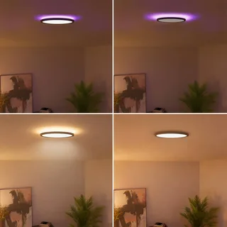 Smart LED plafondlamp HALO Ø 40 cm IP54 RGB CCT by Calex in Black – product photo 3 of 3
