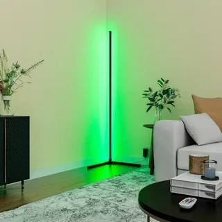 Smart LED vloerlamp met afstandsbediening RGBW van Calex in Zwart – productfoto 1 van 5