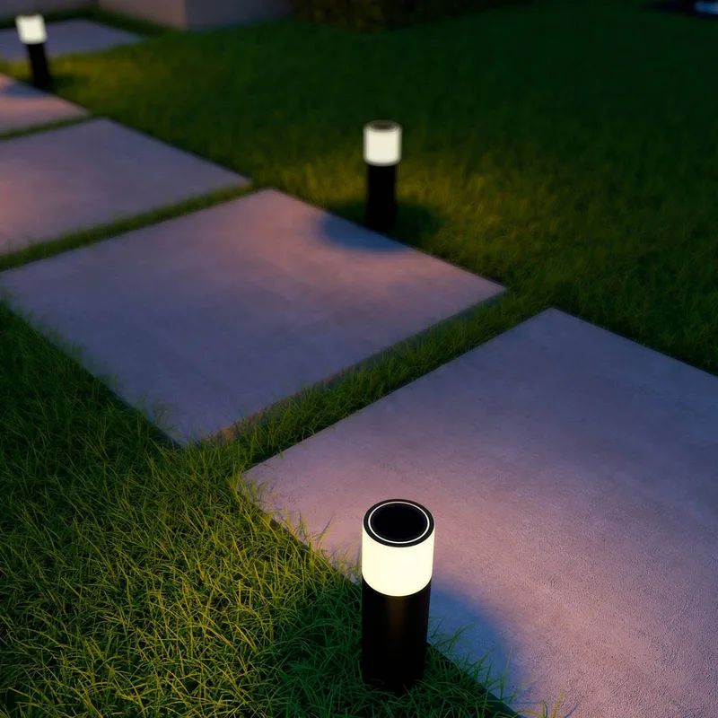 Smart Outdoor Gardenpost Sockelleuchte RGBW de Calex en Noir – photo du produit 3 sur 3