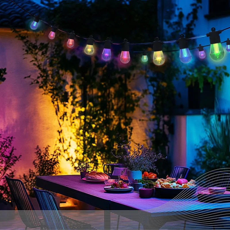 Smart Outdoor Lichtsnoer - 13m - Lichtslinger voor buiten - Tuinverlichting - 15 bulb by Calex – product photo