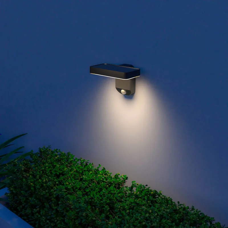 Smart Outdoor Solar wandlamp, sensor, RGBW by Calex in Black – product photo 2 of 2
