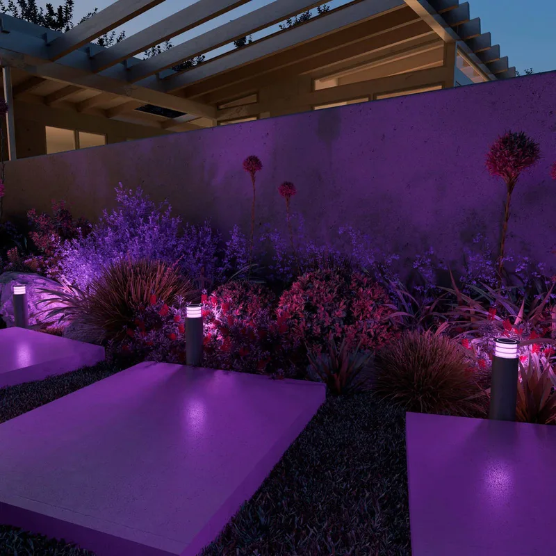Smart tuinpaal voor buiten, RGBW, set van 3 de Calex en Noir – photo du produit 3 sur 4