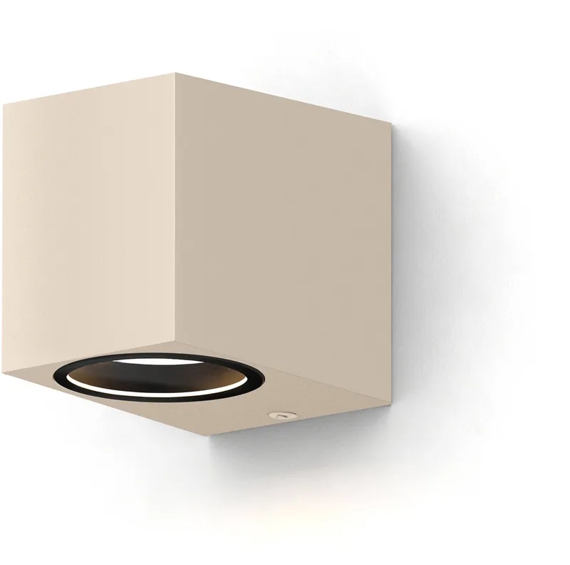 Smart Wandlamp Buiten - Rechthoekig - Downlight - RGB LED - Dimbaar - App & Spraakbediening - IP54 van Calex in Zand – productfoto