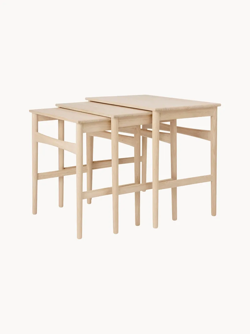 Bijzettafels CH004 van eikenhout, 3-delig von Carl Hansen & Søn – Produktfoto