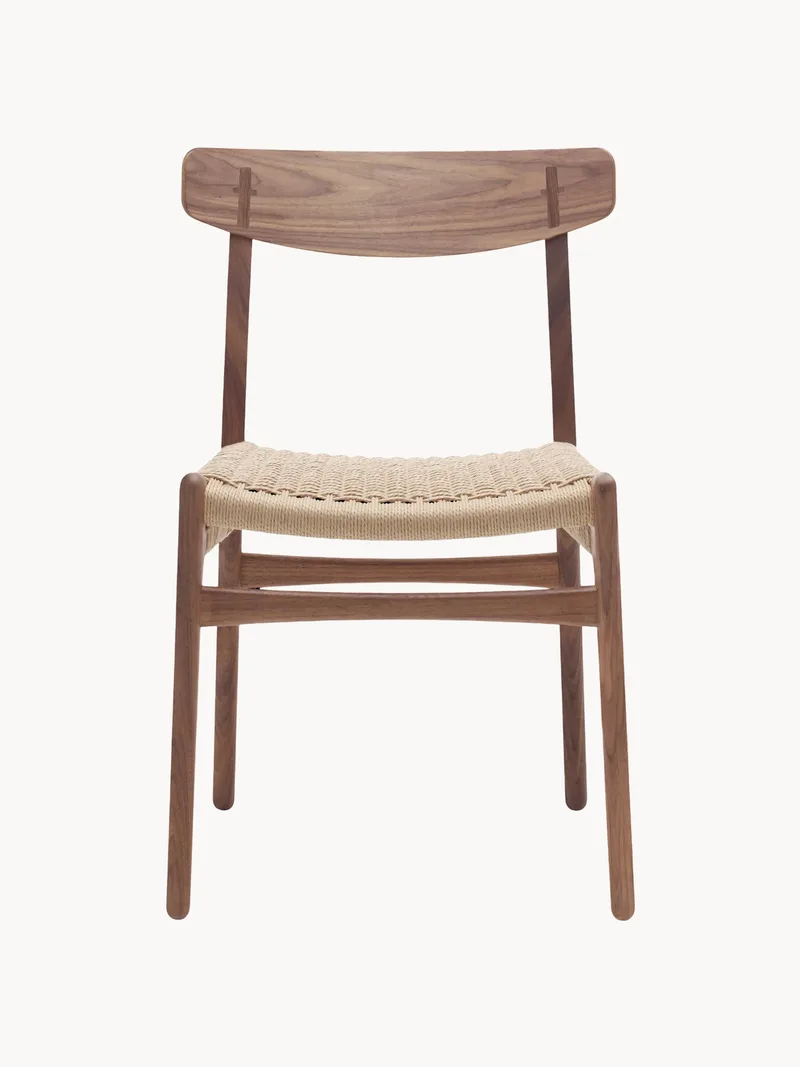 Houten stoel CH23 met handgevlochten zitvlak de Carl Hansen & Søn – photo du produit