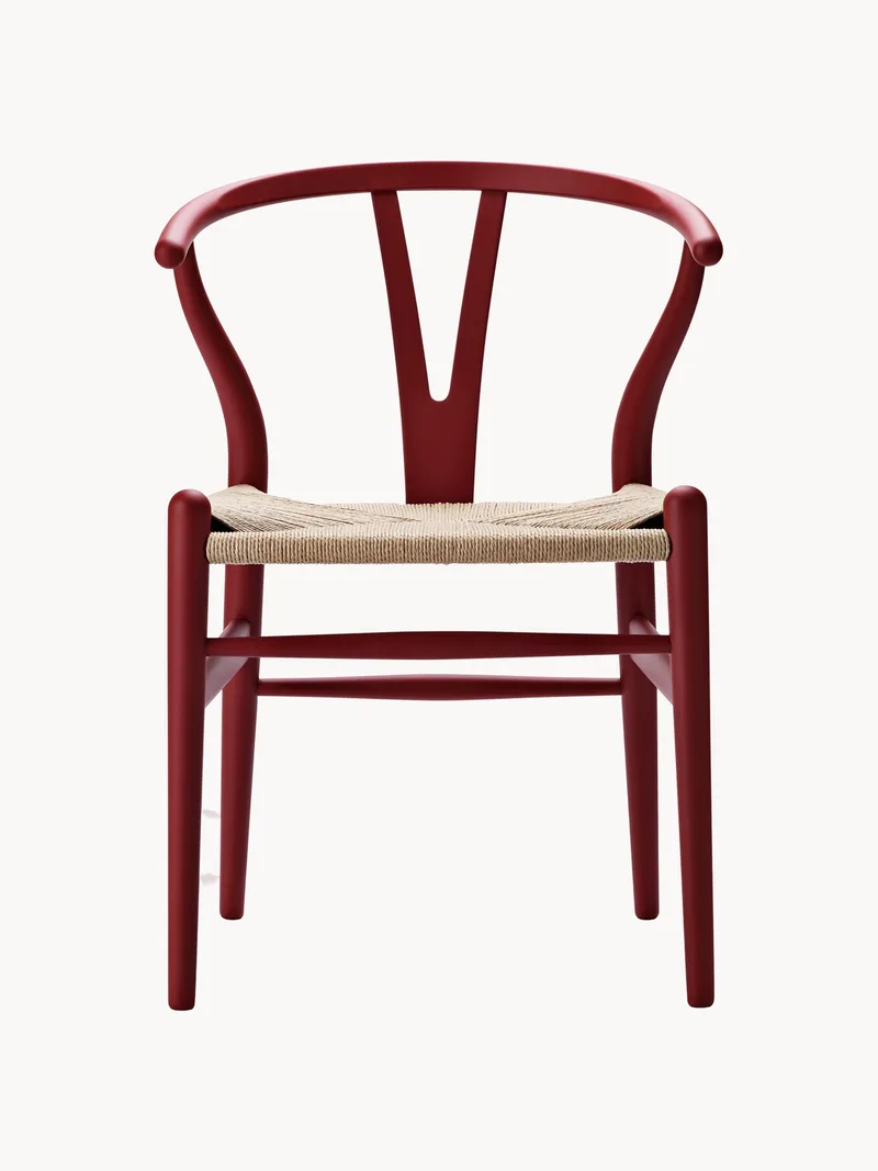 Holzstuhl CH24 Wishbone mit geflochtener Sitzfläche von Carl Hansen & Søn – Produktfoto