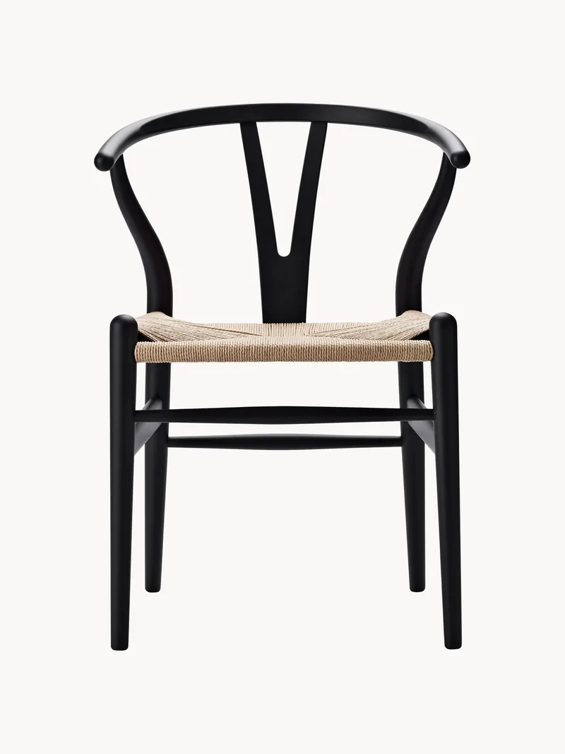Houten stoel CH24 Wishbone Chair met handgevlochten zitvlak de Carl Hansen & Søn – photo du produit