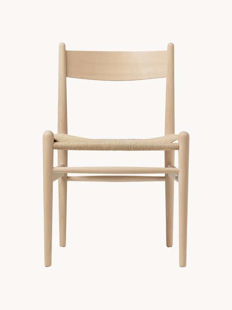 Houten stoel CH36 met gevlochten zitvlak de Carl Hansen & Søn – photo du produit