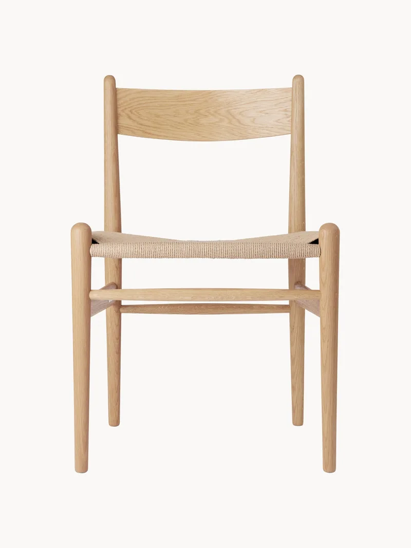 Houten stoel CH36 met handgeweven zitting de Carl Hansen & Søn – photo du produit