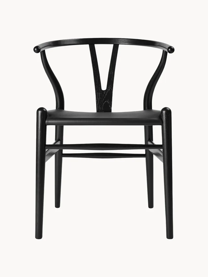 Leren eetkamerstoel CH24P met armleuningen fra Carl Hansen & Søn – produktbillede