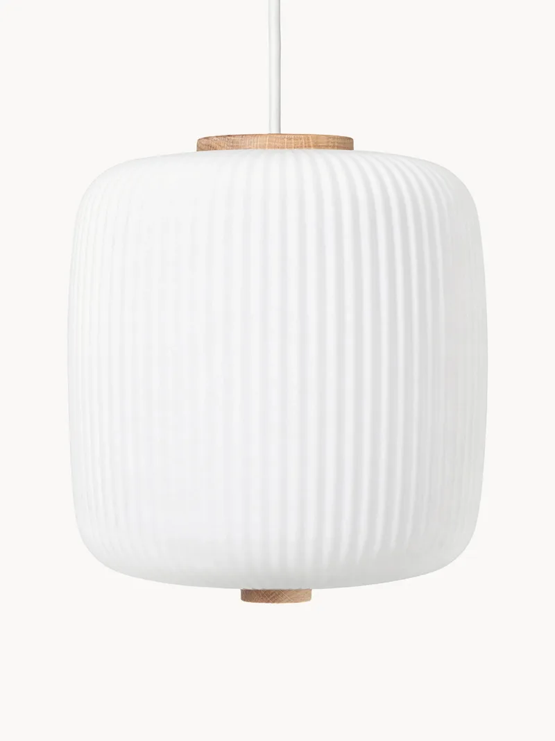 Mondgeblazen hanglamp EK61 van opaalglas by Carl Hansen & Søn – product photo