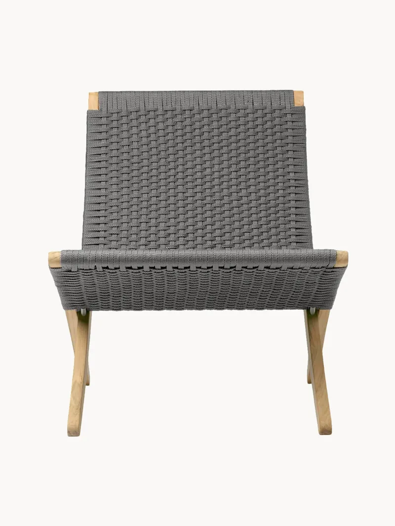 Stoel Rope Charcoal stoel van onbehandeld teakhout Cuba fra Carl Hansen & Søn – produktbillede