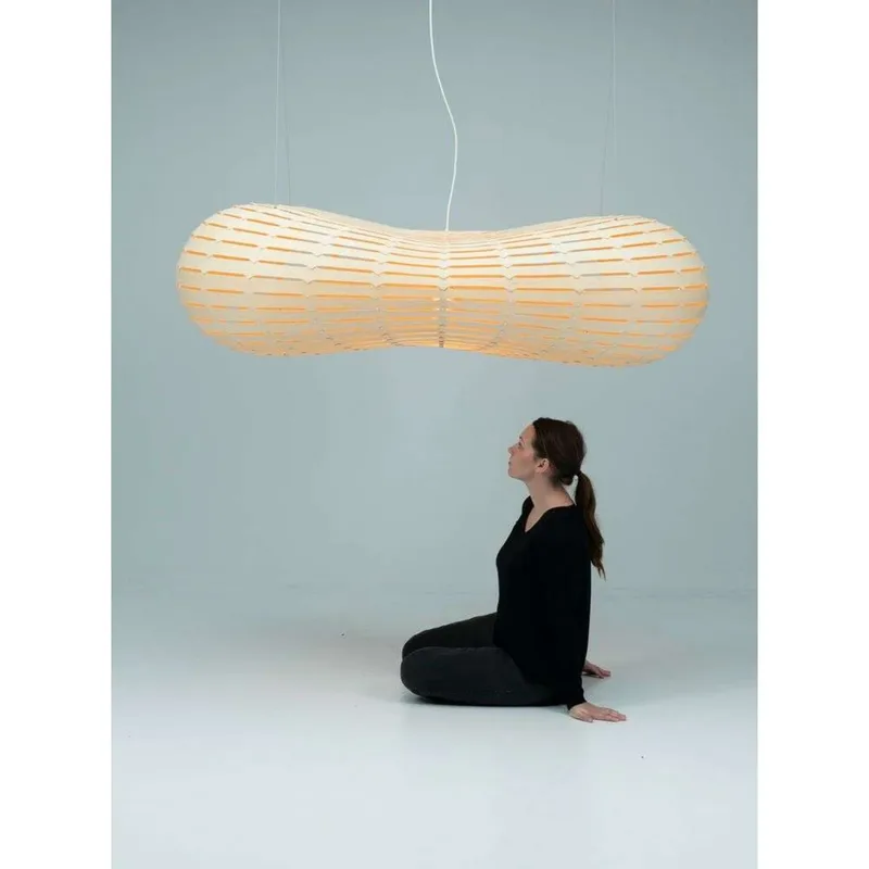 Cloud Hanglamp Large Bamboo von David Trubridge – Produktfoto