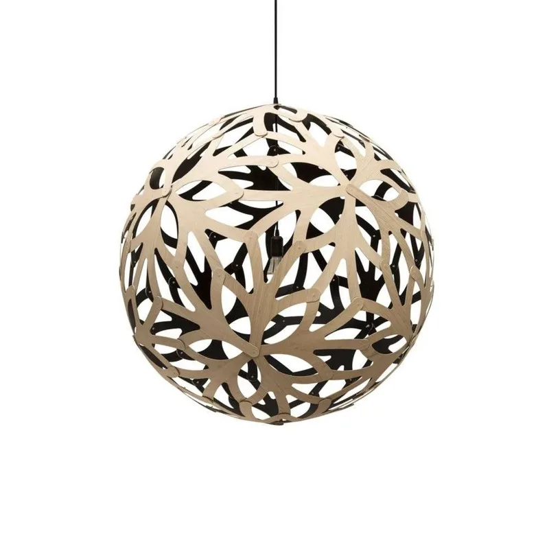 Coral hanglamp Ø 120 cm hout/zwart by David Trubridge – product photo